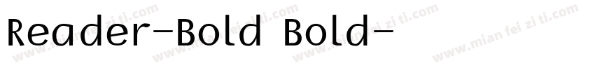 Reader-Bold Bold字体转换